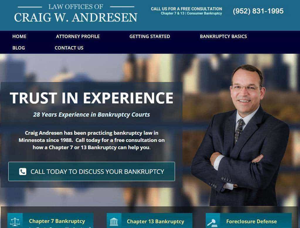 bankruptcy attorney website designs