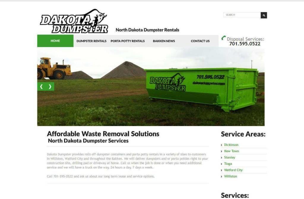 dumpster rental websites