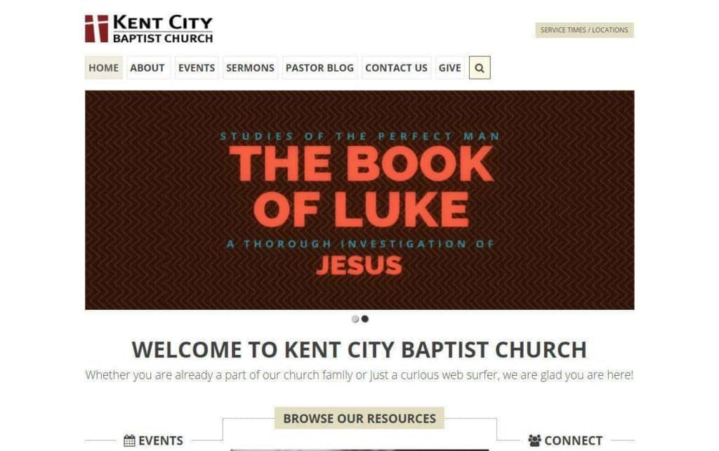 church website designs