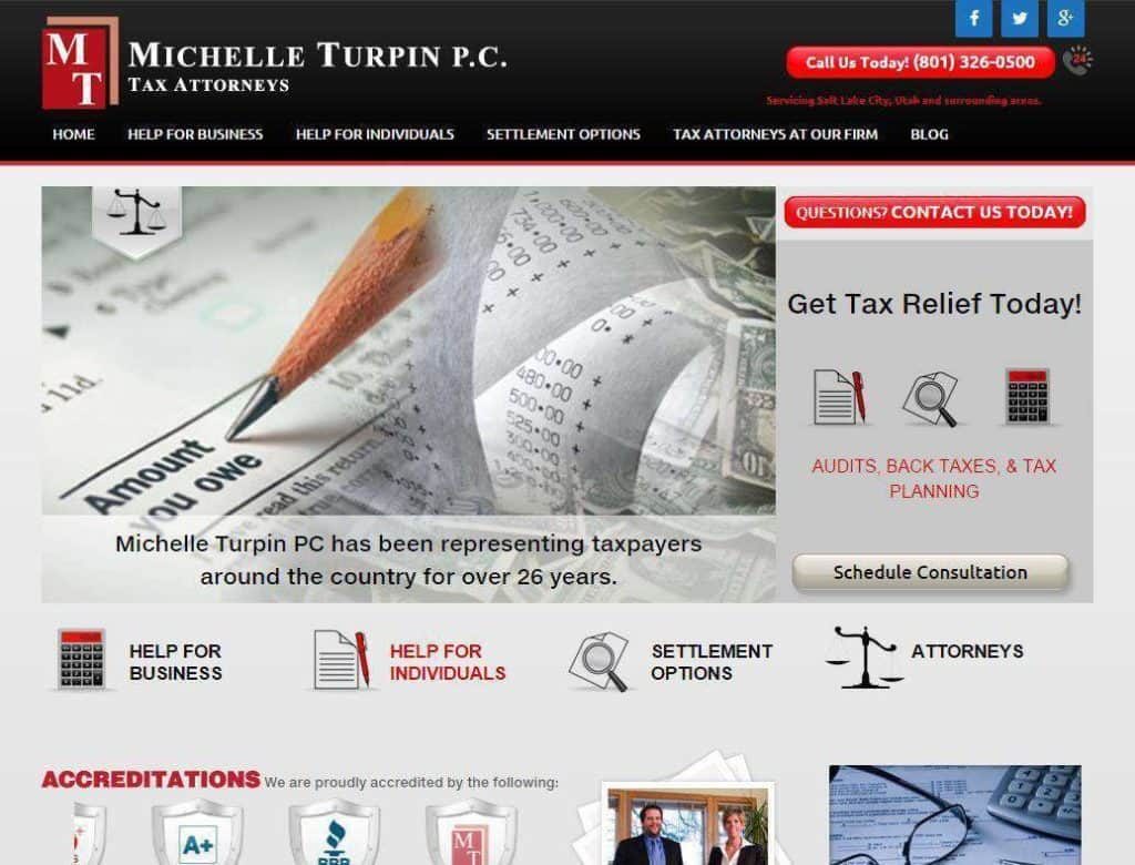 mobile friendly tax lawyer website designs