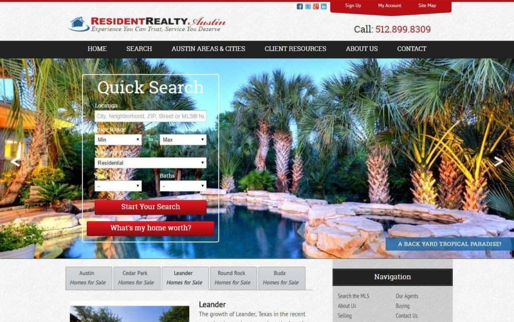 real estate investment website designs that are mobile friendly